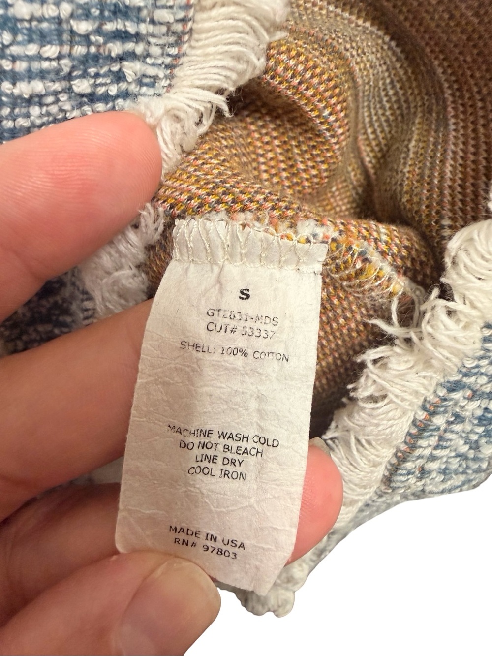 Green Envelope Pastel Stripe Boucle Crop Sleeveless Knit Tank Made in USA Small - Picture 6 of 6